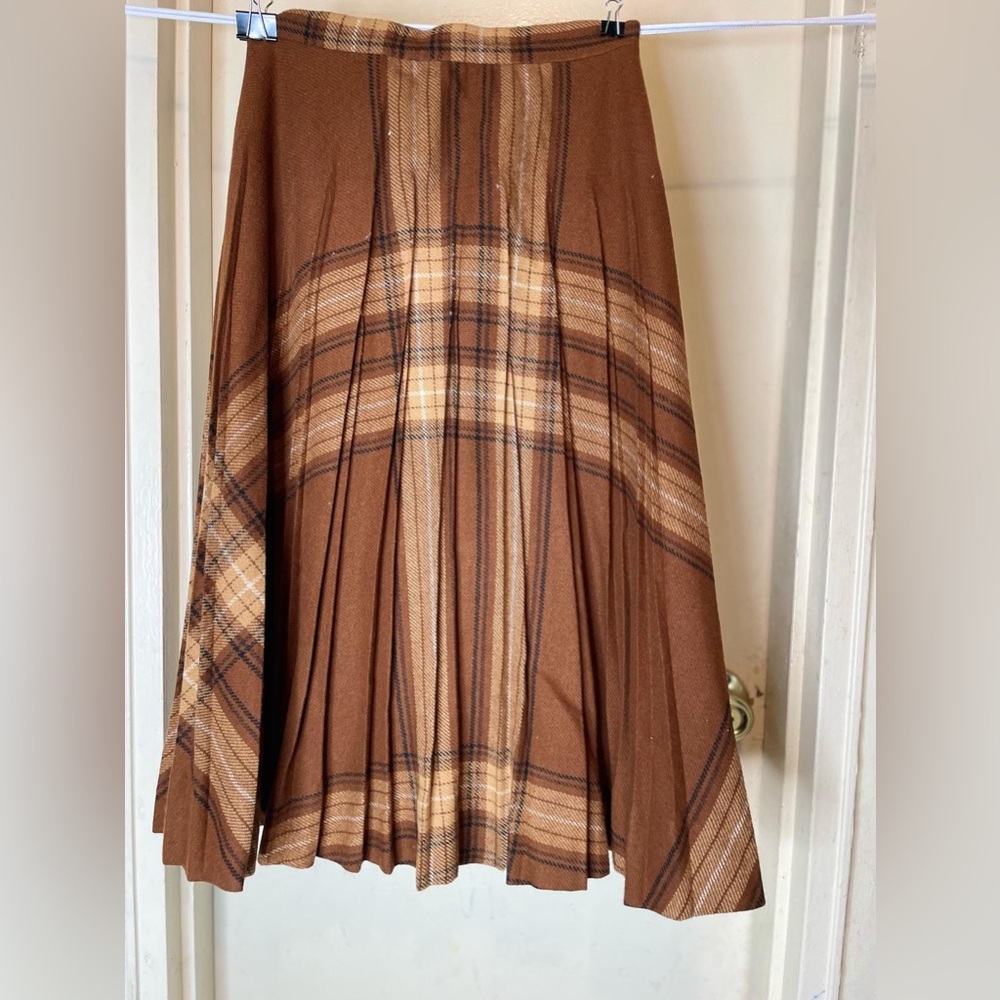 Brown Plaid Women's Skirt